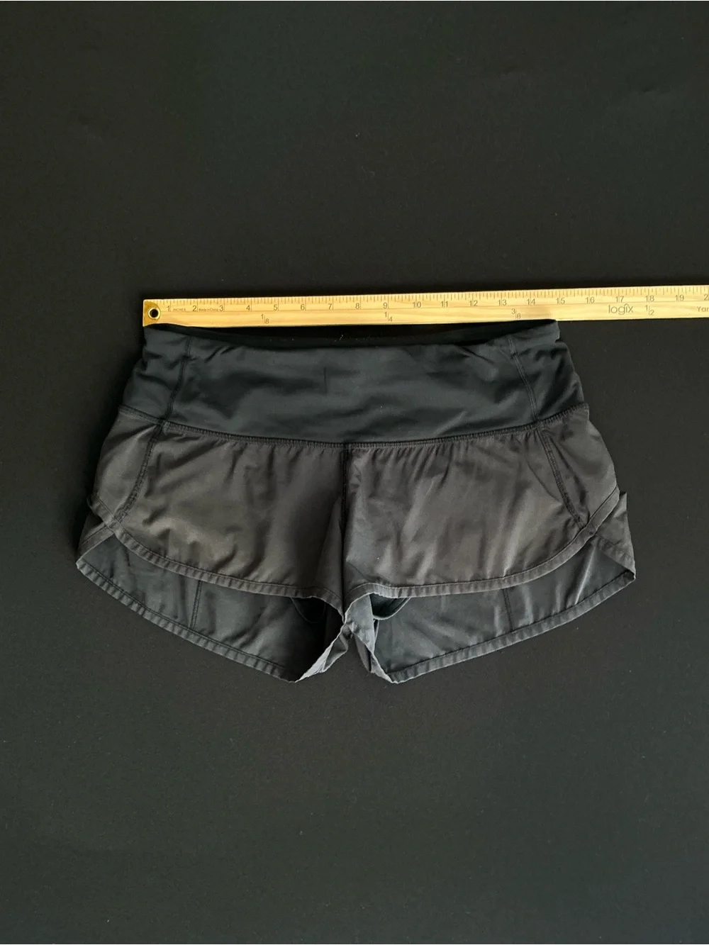 lululemon athletica Black Layered Running Shorts